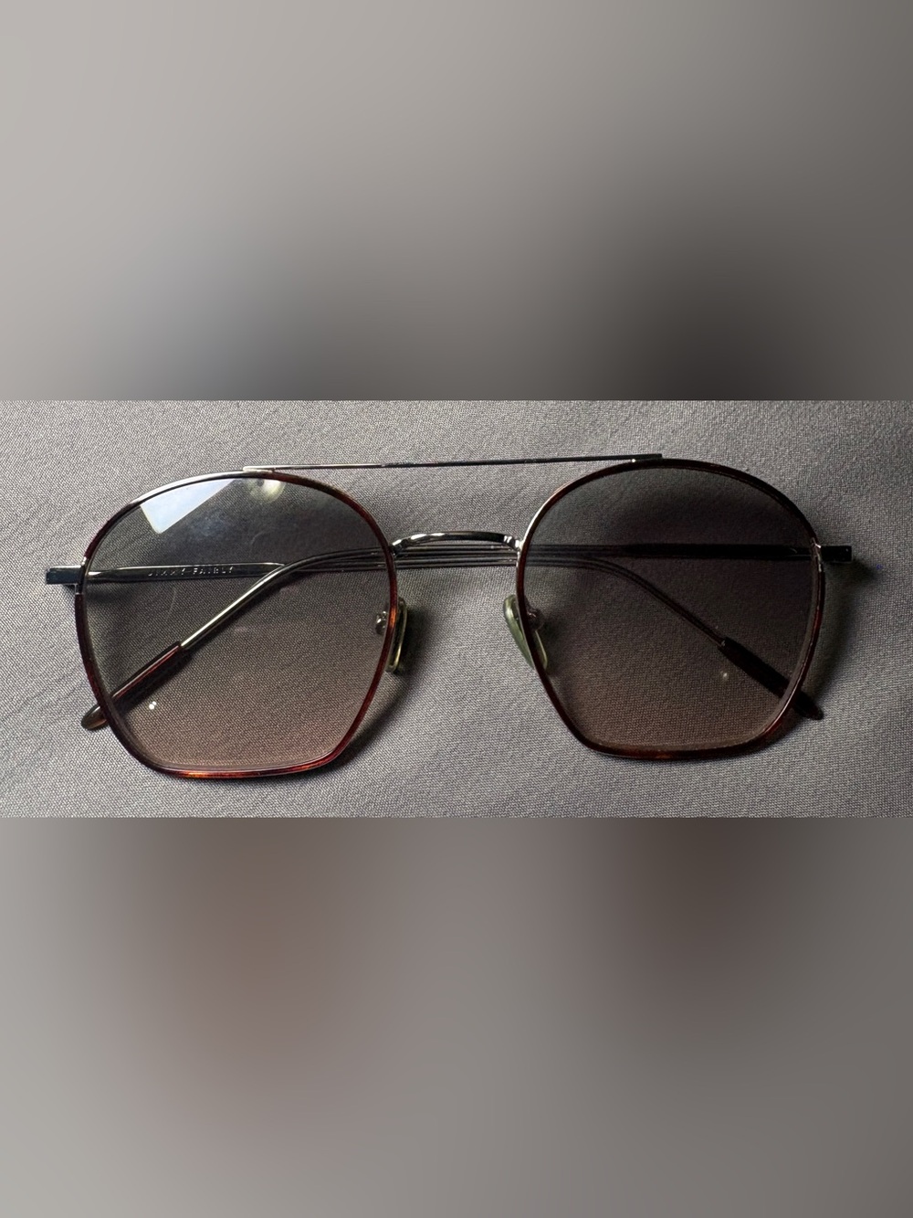 Men's Hexagon Metal Frame Sunglasses - Brown Gradient
